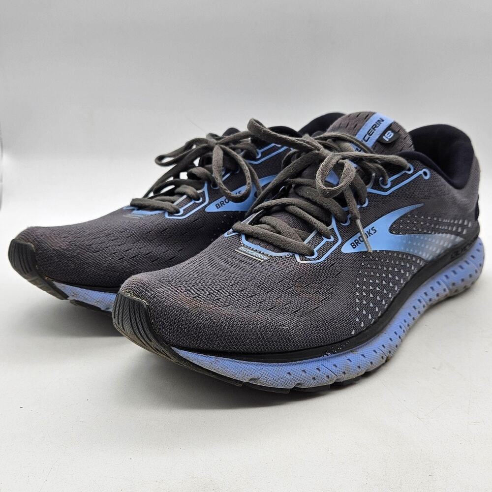 Brooks Glycerin 18 Shoes Womens Size 11 Gray Blue Running Athletic 1203171B050